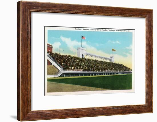 Bowling Green, Kentucky - Western Kentucky State Stadium View-Lantern Press-Framed Art Print