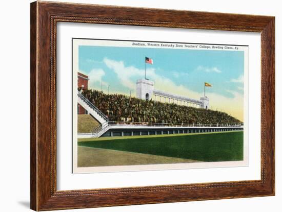 Bowling Green, Kentucky - Western Kentucky State Stadium View-Lantern Press-Framed Art Print
