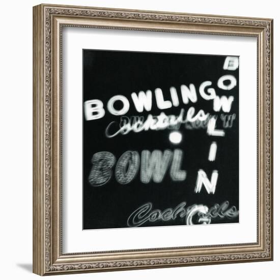 Bowling in Lights-Dan Zamudio-Framed Art Print