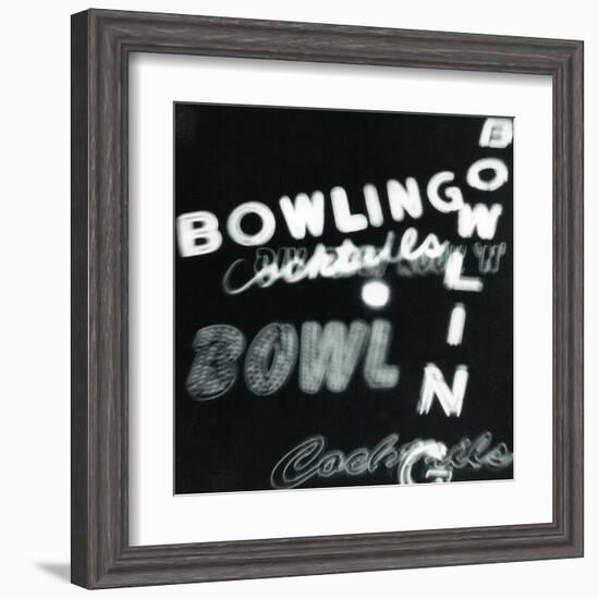 Bowling in Lights-Dan Zamudio-Framed Art Print