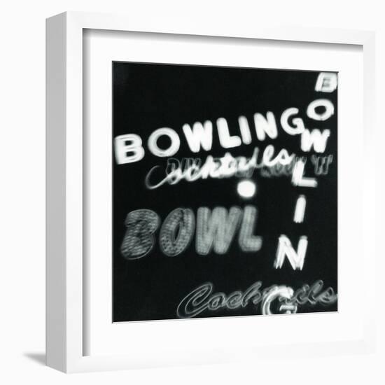 Bowling in Lights-Dan Zamudio-Framed Art Print