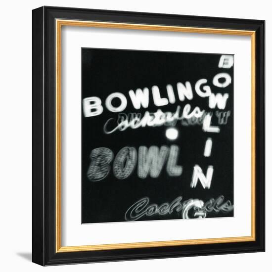 Bowling in Lights-Dan Zamudio-Framed Art Print