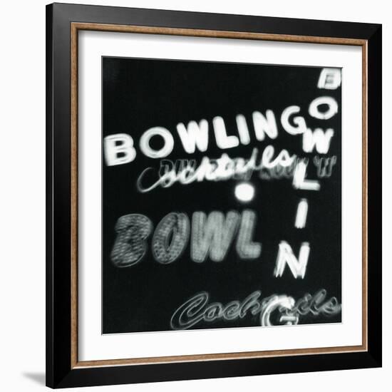 Bowling in Lights-Dan Zamudio-Framed Premium Giclee Print