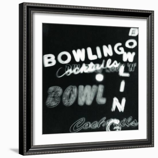 Bowling in Lights-Dan Zamudio-Framed Premium Giclee Print