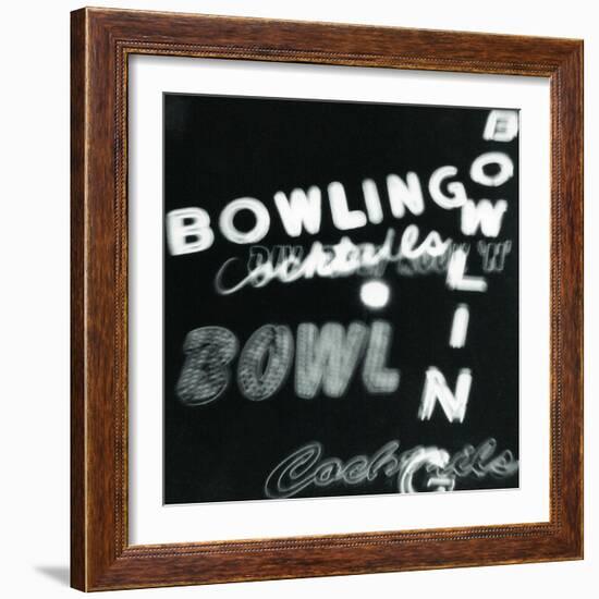 Bowling in Lights-Dan Zamudio-Framed Art Print