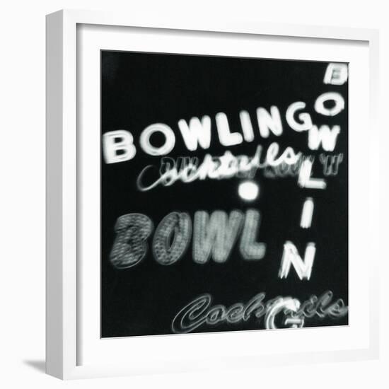 Bowling in Lights-Dan Zamudio-Framed Art Print