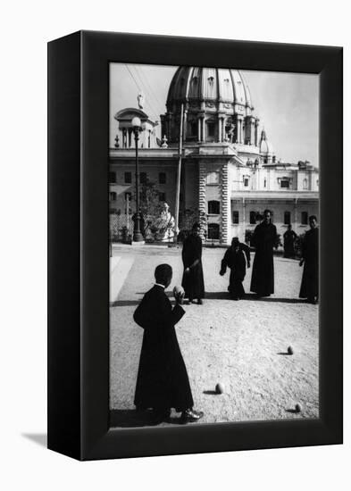 Bowling Monks-null-Framed Premier Image Canvas