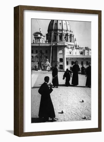 Bowling Monks-null-Framed Photographic Print