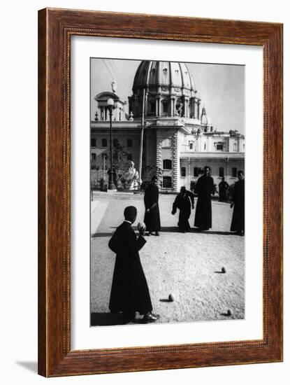 Bowling Monks-null-Framed Photographic Print