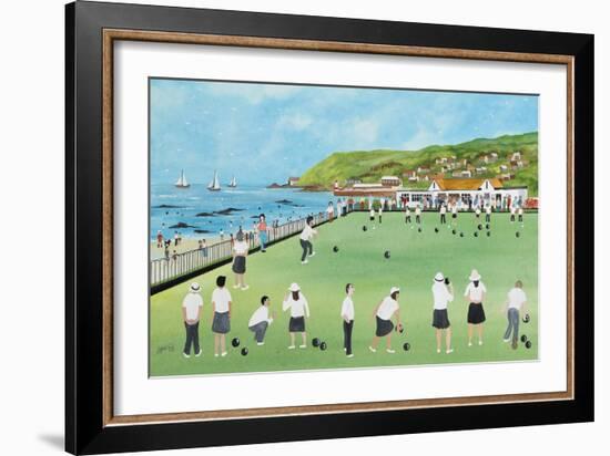 Bowling on Newlyn Green-Judy Joel-Framed Giclee Print