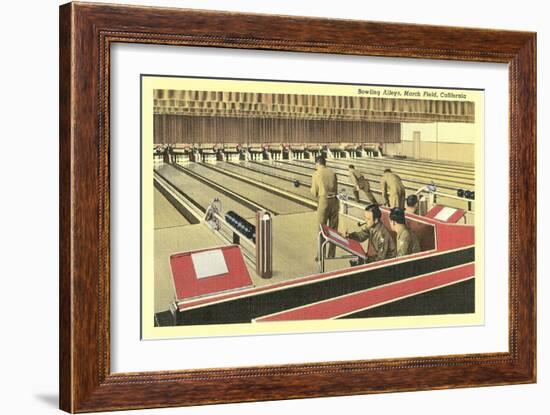 Bowling on the Base-null-Framed Art Print