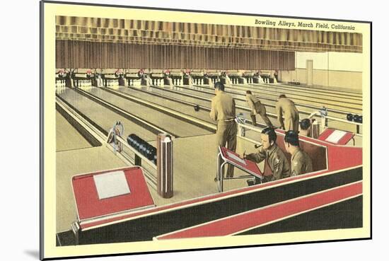 Bowling on the Base-null-Mounted Art Print