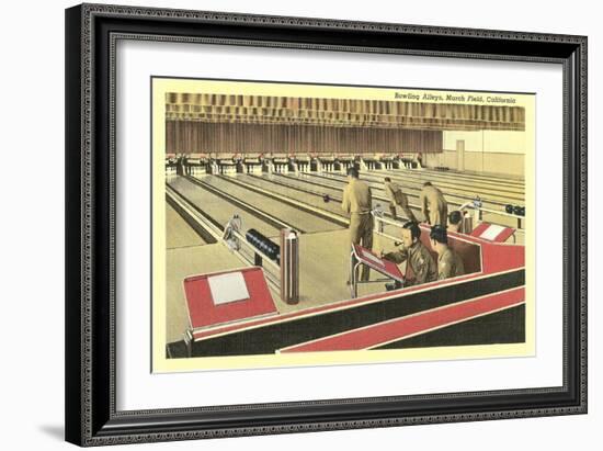 Bowling on the Base-null-Framed Art Print