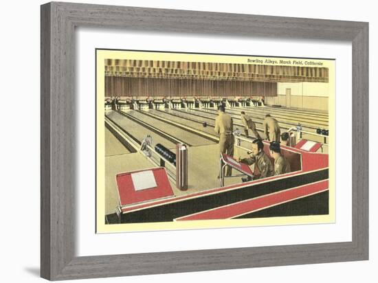 Bowling on the Base-null-Framed Premium Giclee Print