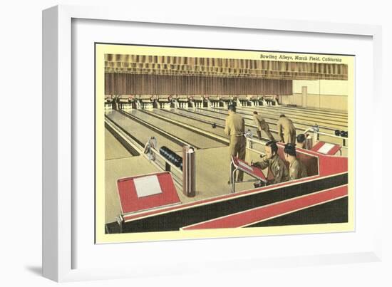 Bowling on the Base-null-Framed Premium Giclee Print