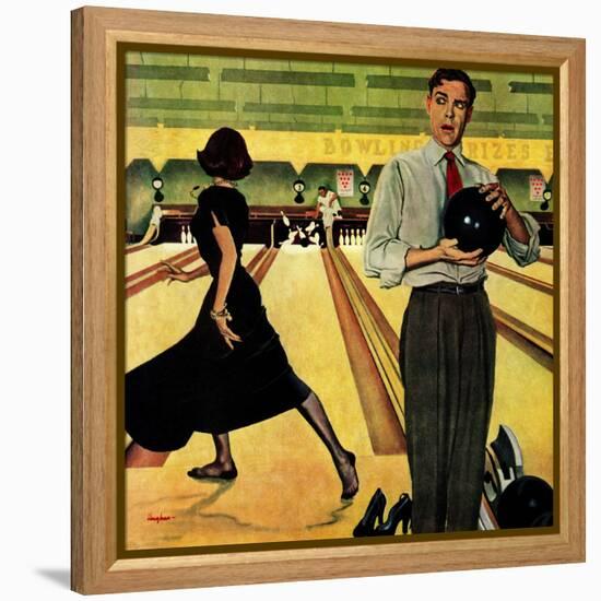 "Bowling Strike", January 28, 1950-George Hughes-Framed Premier Image Canvas