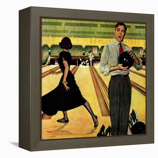 "Bowling Strike", January 28, 1950-George Hughes-Framed Premier Image Canvas