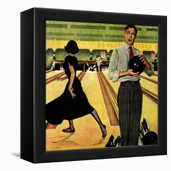 "Bowling Strike", January 28, 1950-George Hughes-Framed Premier Image Canvas