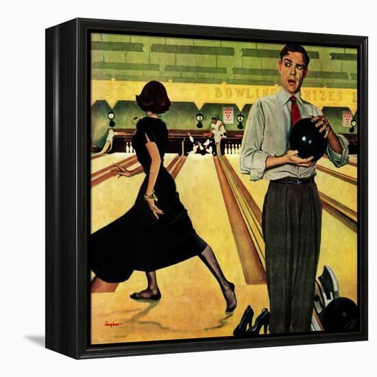 "Bowling Strike", January 28, 1950-George Hughes-Framed Premier Image Canvas