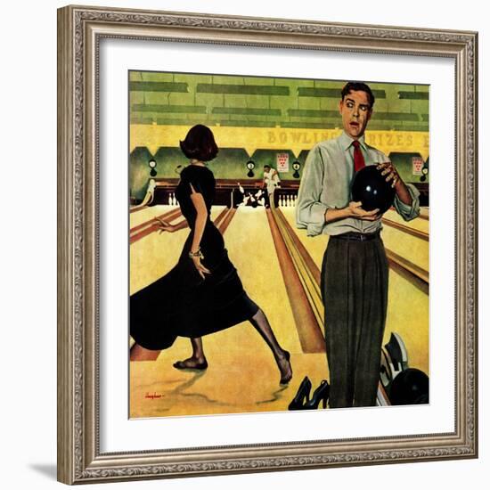 "Bowling Strike", January 28, 1950-George Hughes-Framed Giclee Print