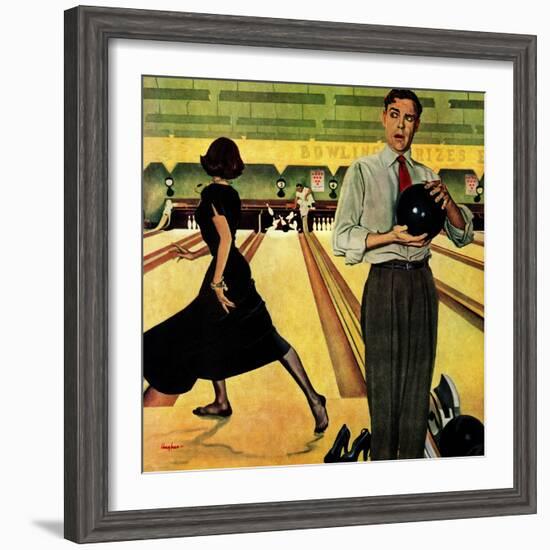 "Bowling Strike", January 28, 1950-George Hughes-Framed Giclee Print
