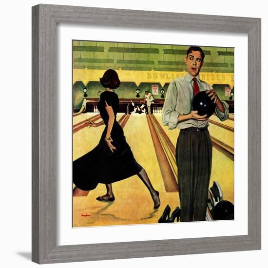 "Bowling Strike", January 28, 1950-George Hughes-Framed Giclee Print