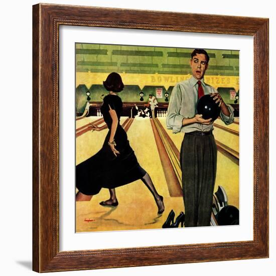 "Bowling Strike", January 28, 1950-George Hughes-Framed Giclee Print