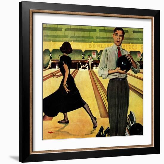 "Bowling Strike", January 28, 1950-George Hughes-Framed Giclee Print