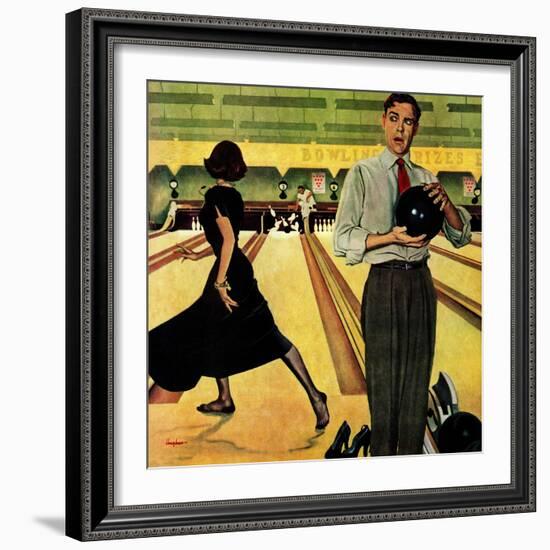 "Bowling Strike", January 28, 1950-George Hughes-Framed Giclee Print