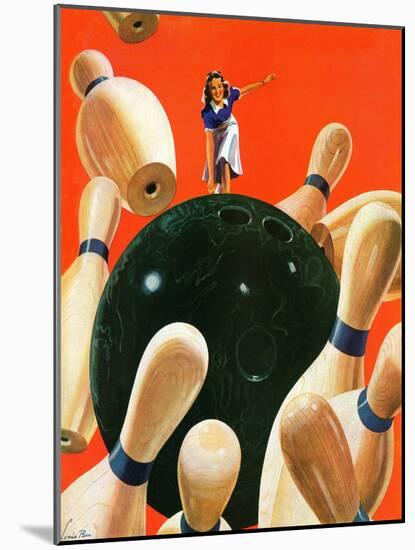 "Bowling Strike," March 15, 1941-Lonie Bee-Mounted Giclee Print