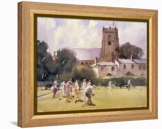 Bowls Match, Sidmouth-Trevor Chamberlain-Framed Premier Image Canvas