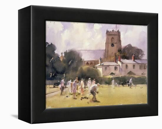 Bowls Match, Sidmouth-Trevor Chamberlain-Framed Premier Image Canvas