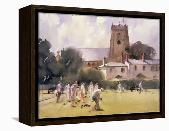 Bowls Match, Sidmouth-Trevor Chamberlain-Framed Premier Image Canvas
