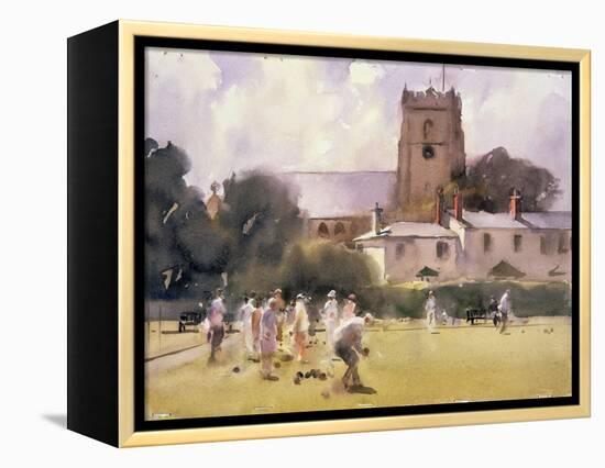 Bowls Match, Sidmouth-Trevor Chamberlain-Framed Premier Image Canvas