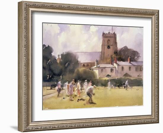 Bowls Match, Sidmouth-Trevor Chamberlain-Framed Giclee Print