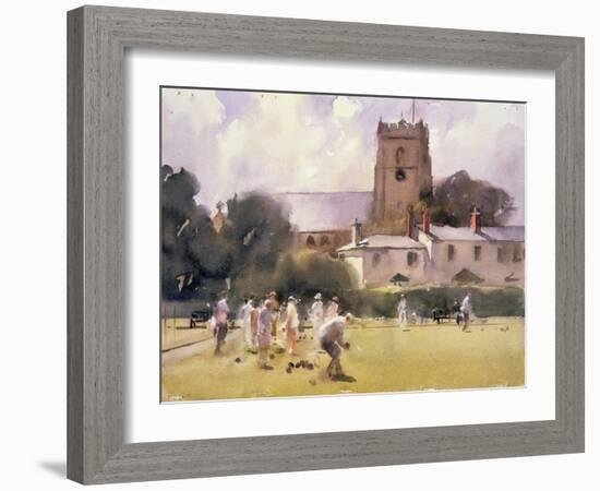 Bowls Match, Sidmouth-Trevor Chamberlain-Framed Giclee Print