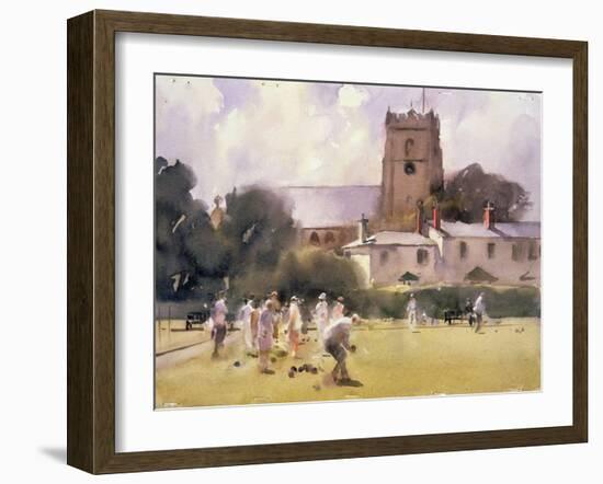 Bowls Match, Sidmouth-Trevor Chamberlain-Framed Giclee Print