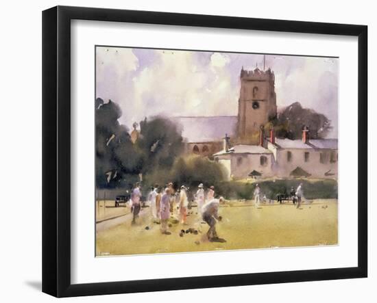 Bowls Match, Sidmouth-Trevor Chamberlain-Framed Giclee Print