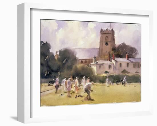 Bowls Match, Sidmouth-Trevor Chamberlain-Framed Giclee Print