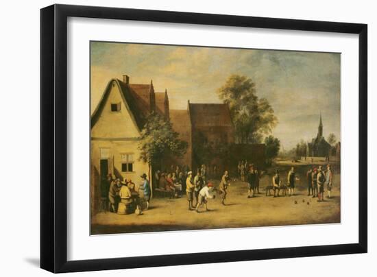 Bowls Players on a Village Green-Thomas van Apshoven-Framed Giclee Print