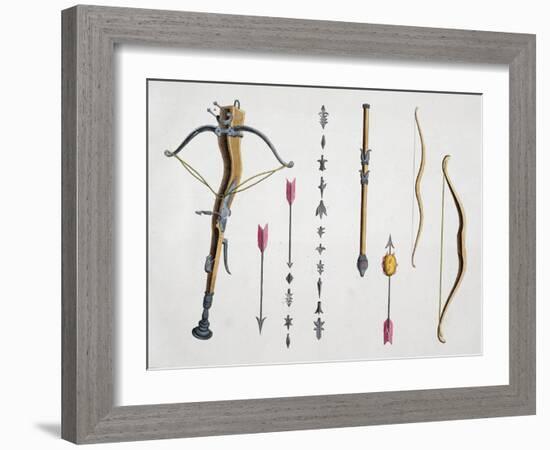 Bows and arrows from the 14th-15th century, 1842-Friedrich Martin von Reibisch-Framed Giclee Print