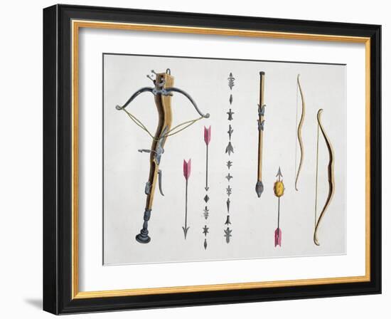 Bows and arrows from the 14th-15th century, 1842-Friedrich Martin von Reibisch-Framed Giclee Print