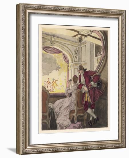 Box at the Opera House Parma-Auguste Leroux-Framed Art Print