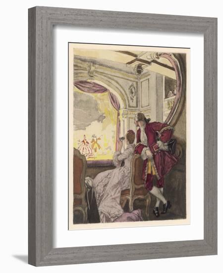 Box at the Opera House Parma-Auguste Leroux-Framed Art Print