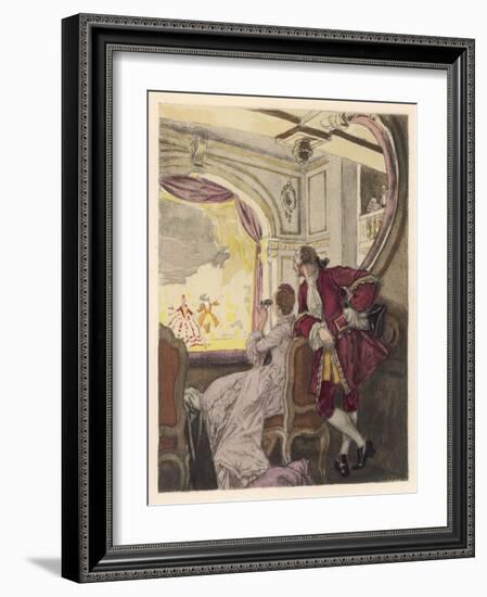 Box at the Opera House Parma-Auguste Leroux-Framed Art Print