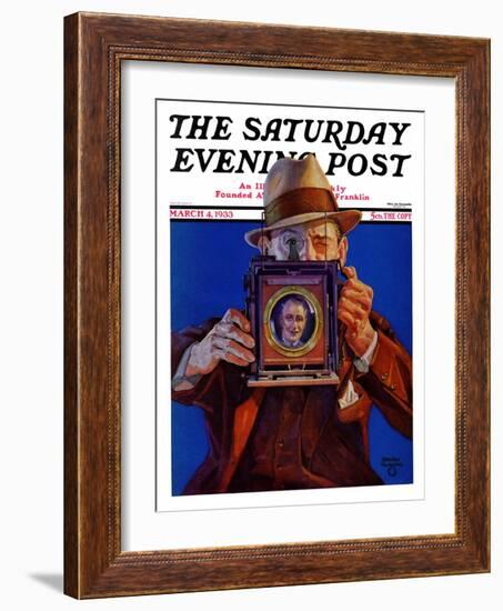 "Box Camera," Saturday Evening Post Cover, March 4, 1933-Charles Hargens-Framed Giclee Print