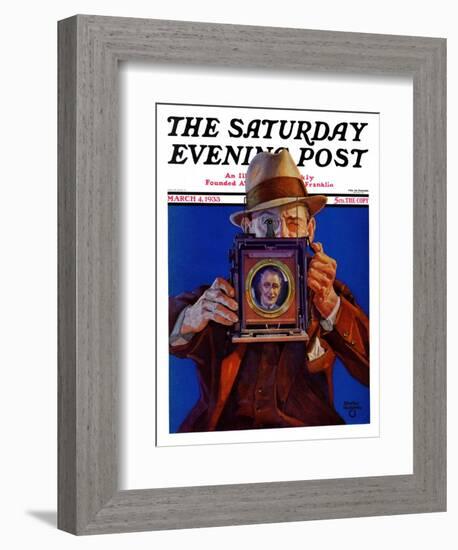 "Box Camera," Saturday Evening Post Cover, March 4, 1933-Charles Hargens-Framed Giclee Print