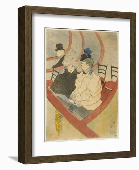 Box in the Grand Tier, 1897 (Litho Printed in Black, Orange-Red, Blue, Beige & Yellow on Cream Wove-Henri de Toulouse-Lautrec-Framed Giclee Print