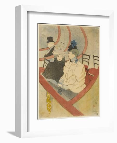 Box in the Grand Tier, 1897 (Litho Printed in Black, Orange-Red, Blue, Beige & Yellow on Cream Wove-Henri de Toulouse-Lautrec-Framed Giclee Print