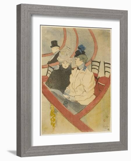 Box in the Grand Tier, 1897 (Litho Printed in Black, Orange-Red, Blue, Beige & Yellow on Cream Wove-Henri de Toulouse-Lautrec-Framed Giclee Print